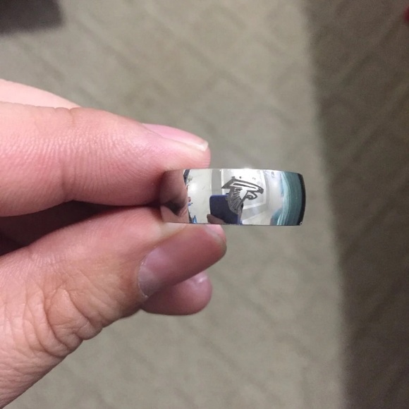 Silver Titanium Atlanta Falcons Ring - Picture 2 of 4